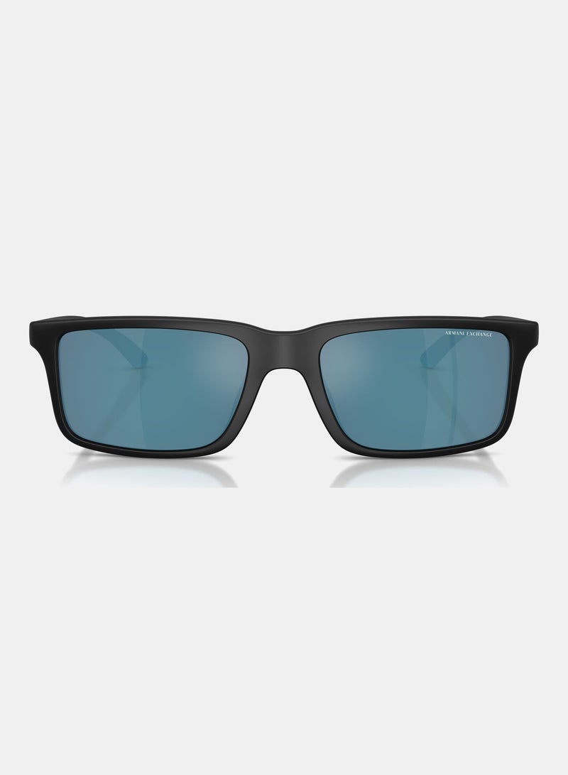 Armani Exchange Full Rim Rectangular Sunglasses 4157SU, 57, 8078, 55 - Image 5